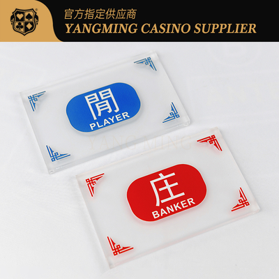 kopen Industriële van het de Bodem Acryldouane Berijpte Baccarat van Rangtellers de Speeltafelbankier Player Positioning Plate online vervaardiging