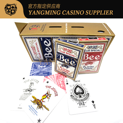kopen Professionele Casino 310g Bee Poker Cards Amerikaanse geïmporteerde Black Core Baccarat Cards Voor Casino Game online vervaardiging