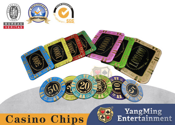 kopen Rectangular / Poker Chips van Anti-Falsificatie Crystal Casino Chips voor Dedicated Casino Gambling Games online vervaardiging