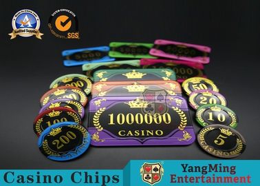 kopen Van de de Pooklijst van baccarattexas acrylic gold stamping chip het Spellijst Chip Coin online vervaardiging