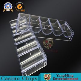 kopen 100 PCs 40mm Transparant Acrylcasino Chip Tray With Cover/het Gokken de Toebehoren van de Baccaratlijst online vervaardiging
