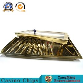 kopen Enig Rijcasino Chip Tray Titanium Square Round UV Gokkend Chips Box With Cover online vervaardiging
