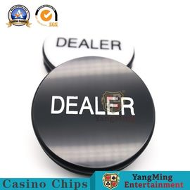 kopen 7 X 2cm Plastic Pook Texas Dealer Button Two Face Luxe Jumbo Zwart Crystal Engraving online vervaardiging