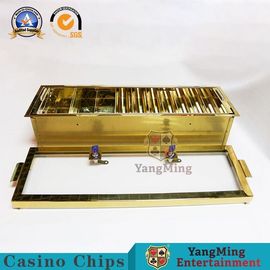 kopen Het dubbele Gouden Casino Chip Tray Scalable Pull Dedicated Film van het Vloerenmetaal + Kartonpakket online vervaardiging