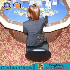 kopen Het beklede Gokken van het Leercasino zit de Lange Regelbare Ronde Basis van de Roestvrij staalrugleuning voor online vervaardiging