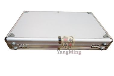 kopen Van de de Spons Zilveren Roulette van het luxe600pcs Aluminium 14g Clay Chip Box Casino Baccarat Portable de wielenblackjack Chips Case online vervaardiging