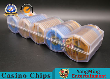 kopen De Rijen van Chip Rack 100pcs 5 van de luxepook om Stijl Plastic Chips Holder berijpten Ruitvlotter online vervaardiging