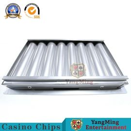 kopen Industrieel Ijzer 8 van het Casinochip tray single layer poker chips van het Rijenmetaal de Vlotter Helder Zilver online vervaardiging