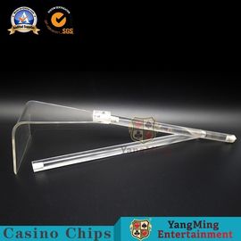kopen Baccarat Transparante 2 Sectie Chips Code Receiver Retractable Thickened Acryl Ceramisch Chips Rake Plastic Handle online vervaardiging