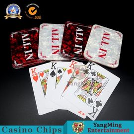 kopen Rode Baccarattellers Texas Hold hen Knoop van de het Teken de Acryl Plastic Handelaar van Chips Games Wins Silk Screen van de de Concurrentiepook online vervaardiging