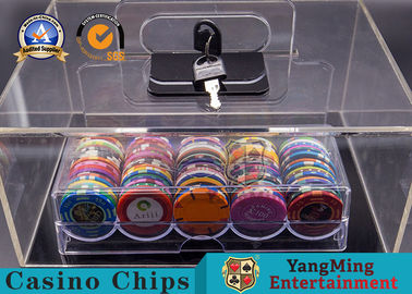 kopen Clay Round Shape Acrylic Poker Chips Box Spot Club 400pcs 40mm Menselijke Verrichting online vervaardiging