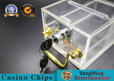 kopen 745g van het de Toebehoren verwerpt het Volledige Duidelijke Handvat van het casinospel Acryl de Diktesluiten Doos online vervaardiging