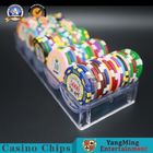 Acrylic Plastic Poker Chip Box With 100 Pieces Of 40mm Chip Coin Texas Table Accessories