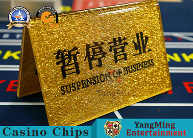 kopen 175g van het de Toebehorenhotel van het casinospel van het de Postaantal van het de Reserveteken Gouden Acryl Chinese en Engelse Plastic het Aantalkaarten online vervaardiging