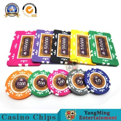 kopen 760 PCs van Amerikaanse ABS Kern Clay Chip Set Eight Crown Stickers Anti-Counterfeit Chips Texas Hold hen Chip Currency online vervaardiging