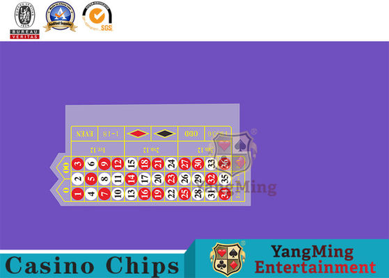 kopen Luxeversie van Britse Dubbele 0 Kleine Purpere Internationale van de de Lijstdoek van de Roulettelijst Waterdichte het Casinolay-out online vervaardiging