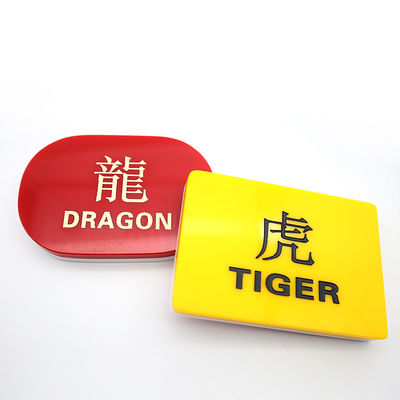 kopen De hoge Transparante Acrylplastiek Aangepaste Handelaar van Baccaratdragon tiger commission-free engraving positioning plate online vervaardiging