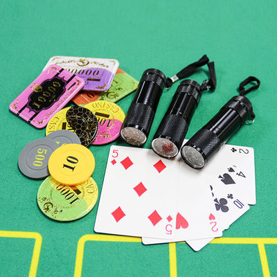 kopen Zwart Mini Portable Lanyard Code Inspection-UV anti-Vervalst van Lamptexas holde ' M Poker Chip Coin Plastic Sheet Teken online vervaardiging