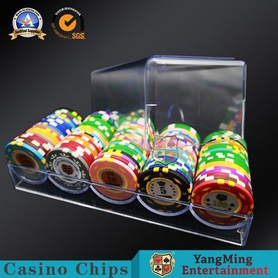 kopen Hoog - kwaliteits dik Acrylnet 5 om Chip Carrier 100Pcs van de Transparante Desktop van de Pooklijst zonder Dekking Chip Holder online vervaardiging