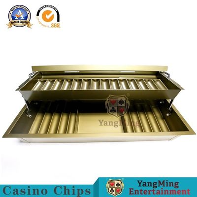 kopen Gegalvaniseerd Titaniumgoud 14 de Pooklijst Chip Box van Chip Plate Metal Double Layer van de Netpook online vervaardiging