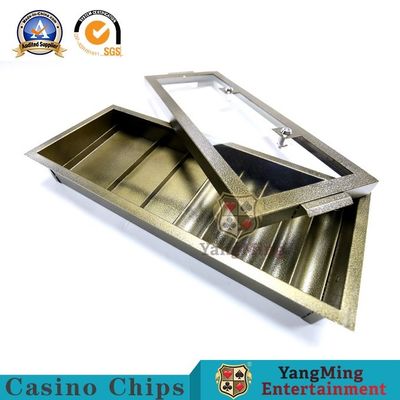 kopen Het gegalvaniseerde Metaal Chip Tray Single Layer Glass Cover van de Messingskleur online vervaardiging