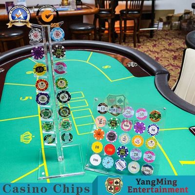 kopen 16Pcs acrylronde 40mm de Toebehoren Chip Coin Display Rack van het Casinospel online vervaardiging