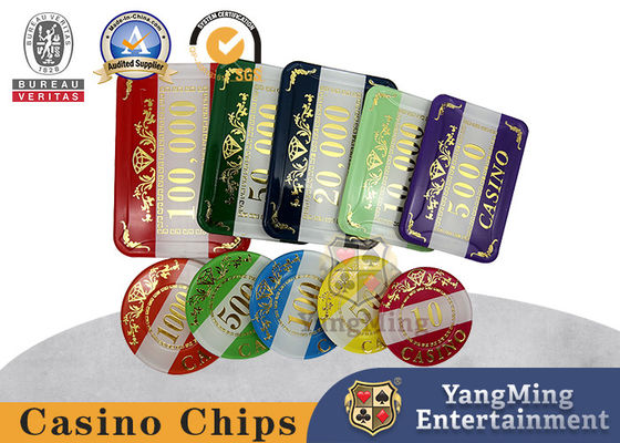 kopen Twee Laag Hoge Transparante Acryl Bronzende Baccaratpook Clay Chips online vervaardiging