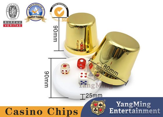 kopen Van de de Pooklijst van casinospelen Gouden dobbelt Roestvrij Kop Shaker For Gambling Games online vervaardiging