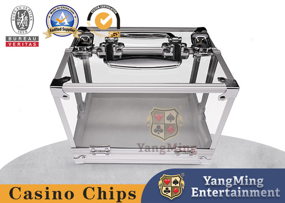 kopen 600 Chip Clear Acrylic Poker Chip de Sluitendrager omvat 6 Chip Racks online vervaardiging
