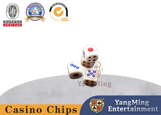 kopen De pook Chip Games Set Of 10 Zes de Opgeruimde Norm van D6 16mm dobbelt Wit met Veelkleurige Pitten online vervaardiging