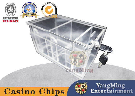 kopen Baccarat 8 Pairs Verlaten Kaartdoos Acryl Doorzichtig Twee Raster Poker Kaart Verkoopdoos online vervaardiging