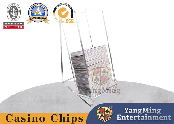 kopen Acryl 8 paar verlaten kaartdoos Texas Hold'Em Baccarat Poker Design Game Table Stand online vervaardiging