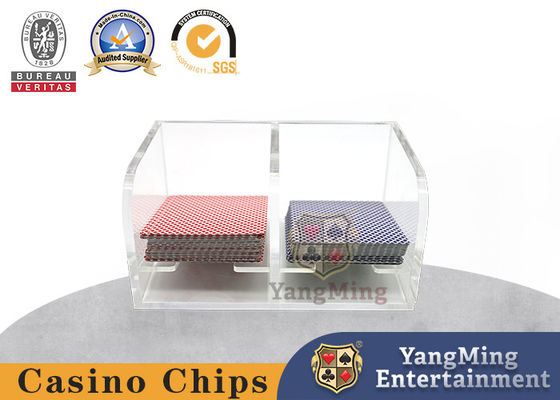 Volledig transparante acryl 2 afvalkaartdoos Niuniu Casino Poker Table Game Table Kaarthouder