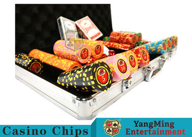 het Aluminiumgeval van 10,000Pcs 11.5g Clay Poker Chip Sets With voor het Gokken Spelen