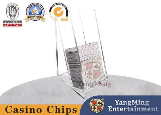Brandnieuwe Acrylic 8 Pair Weggegooide Kaarten Doos Texas Hold'em Baccarat Poker Table Game