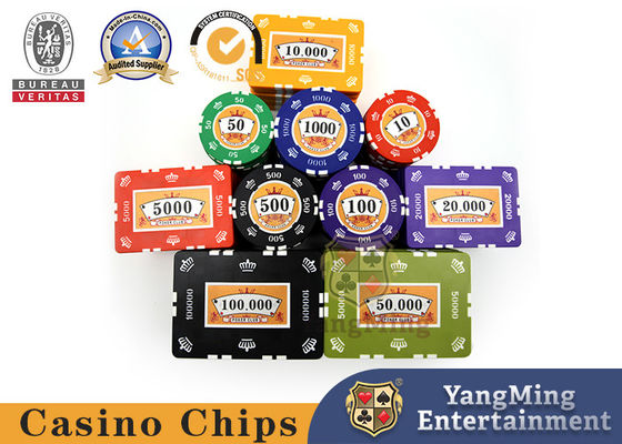 New Design Casino Tafelkaartspel Chips Texas Hold'Em Spel Anti-Falsificatie Chip Set