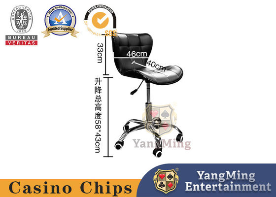 Casino Poker Table Dealer Lifting Chair Zwart Aanpasbaar Logo Commerciële kantoor rolstoel