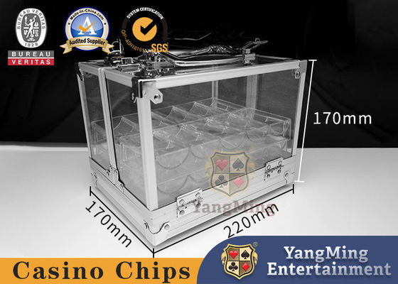 Baccarat Texas Tafelspel Chip Box 600 stukken Aluminium legering met slot chip drager