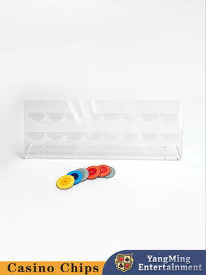 16pcs Clay Poker Chip Display Rack Gambling Roulette Tafelspel Acryl Chip opslag Rack