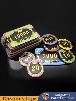 Nieuwe acryl poker chips op maat gok tafel baccarat spel kristal chips
