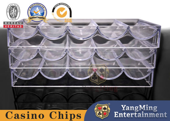 Acryl Plastic Pook Chip Box With 100 Stukken van 40mm Chip Coin Texas Table Accessories