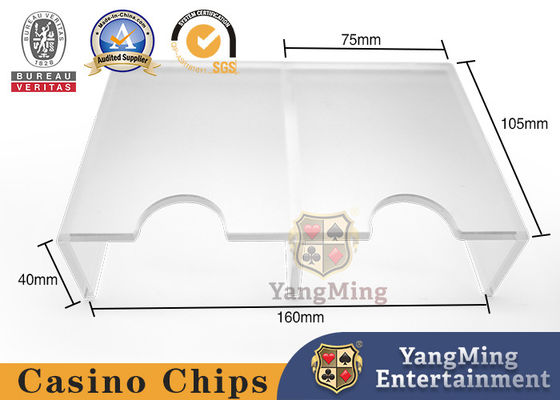 Voorraad Acrylic Frosted Two Compartments Afvalhouder Niuniu Gambling Table Poker Afvalhouder
