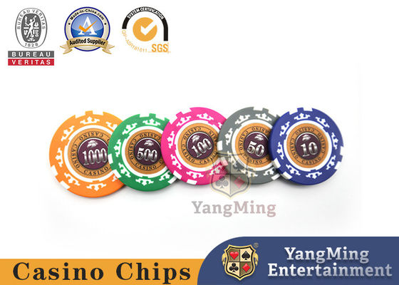 Baccarat Texas Casino Tafel Customized ABS Clay Poker Chip Set Met Film Design