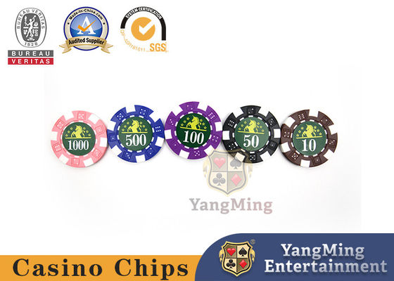 11.5g plastic Texas BlackJack Clay Casino Poker Chip Set With UVmark and case