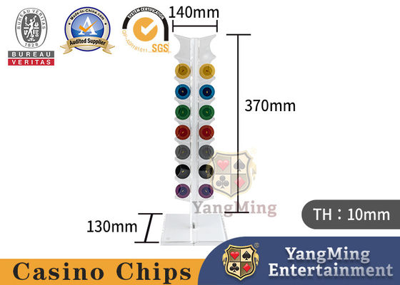 Roulette Baccarat Gokken Poker tafel fiches staan vol transparante 25pcs ronde fiches houder