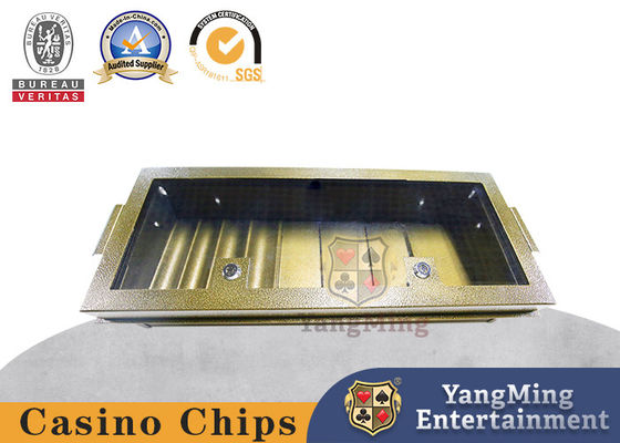 Fabriek op maat Casino Club Chips Float Metal Single Layer Poker Chips Tray Met Metal Lock Baccarat Table Tray