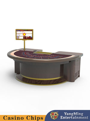 Moderne luxe aangepaste halfcirkelvormige voet Baccarat poker tafel Entertainment Leisure Club Poker Game Table