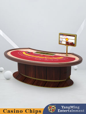 Custom Design Treadle Casino Poker Table Ovale Treadle Lucky Six Baccarat Poker Table