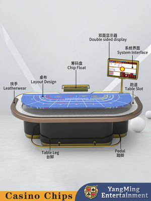 Luxe standaard 7 personen Baccarat Dragon Tiger Casino Club Bumper Guard Poker Game Table