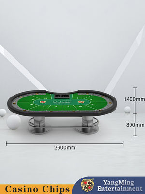High-end aangepaste ovale metalen bumper Guard Texas Hold'em Poker Table Recreatie en Leisure Club Poker Game Table